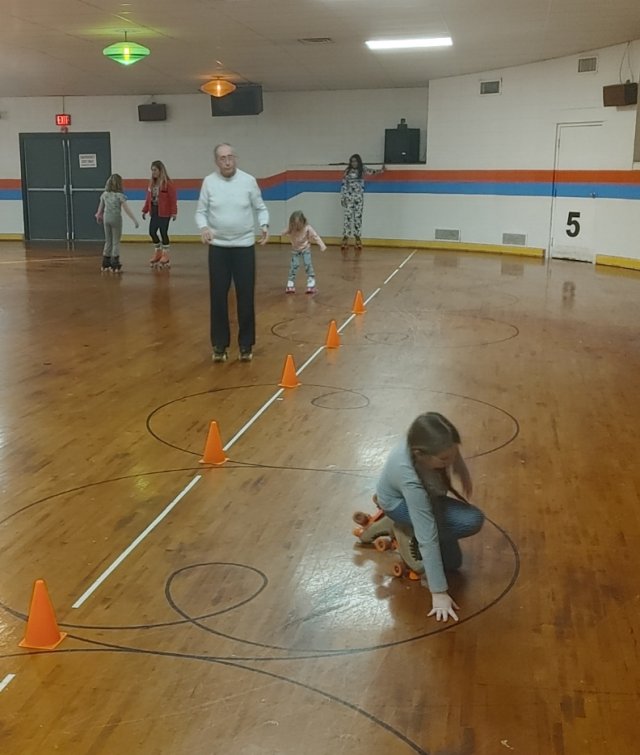 Coach John working on slalom skills!