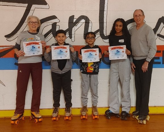 Amy, Cristian, Luis, and Nashla graduate Super Skater 1