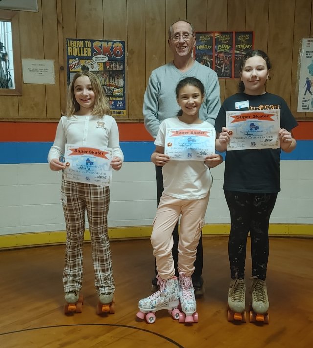 Adrialys, Aaliyah, and Amya (the A-team!) graduate Super Skater 1